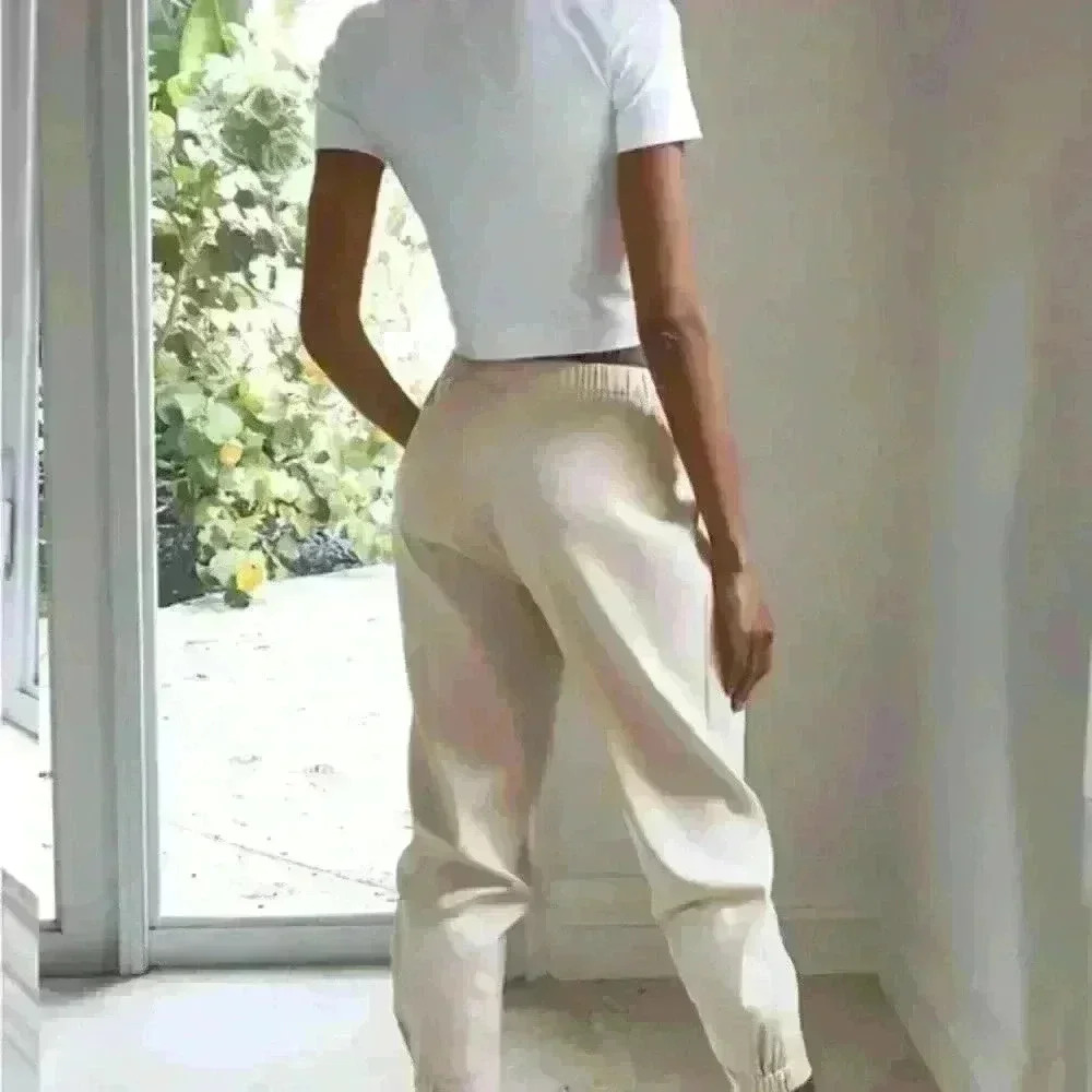 Babaton Aritzia Dexter Lightweight  Linen Pant Light Gray Trousers size XS‎ - Picture 2 of 6